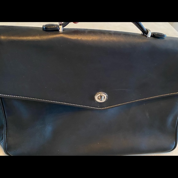 Vintage Coach Black Briefcase USA great condition - Picture 2 of 10